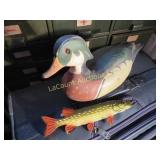 wood duck decor and fish decor velcro to wall