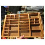 type set wood tray drawer shadow box