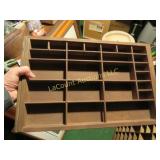wood tin plate drawer shadow box