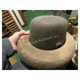 antique wood millinery hat mold stand w rim