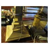 pair brass table lamps non matching