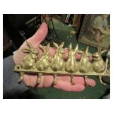 brass rabbit hooks