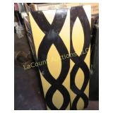 2 heavy antique  enameled panels