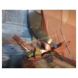 MCM teak w geese wall display