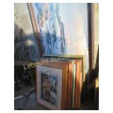 assorted framed prints local artist LE bird prints
