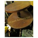 antique 2 tiered round table