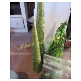 assorted christmas decor green trees ornaments