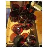 ruby red glassware