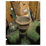 copper looking plant stand