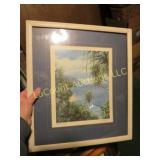vintage framed Hawaiian print Maui Hawaii Dotson