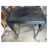 metal vintage cart on wheels typewriter stand