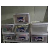 plastic storage drawers w contents gift bags