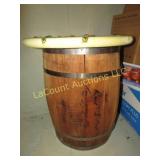 barrel side table Packer top