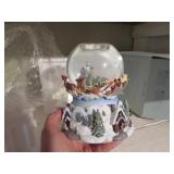 Partylite Santa reindeer snow globe