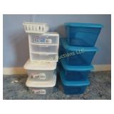 small covered totes mini drawers