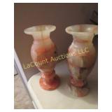 2 large stone vases