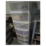 7 drawer storage unit contents gift wrap supplies