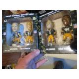 2 sets Green Bay Packer bobble heads Legends