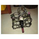 wine rack w bottle of wine