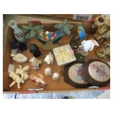 trinkets glass bulldog bird figures poodles