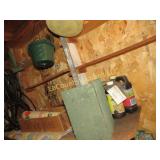 shelf of planters extension cord misc gardening