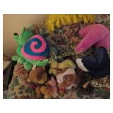 assorted plush large snail vintage little bunny