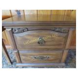 vintage wood night stand 2 drawer