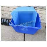 recycle bin and another tub