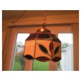 small hanging stained glass swag light