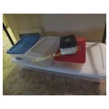 assorted small totes one under bed tote