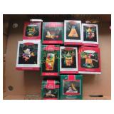 10 Hallmark Crayola ornaments in boxes