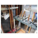 garden tool rack holder shovel loppers