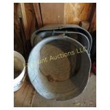 3 galvanized wash tubs