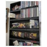 vintage cassette tapes in tape rack good titles