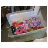 tote w Hawaiian party supplies