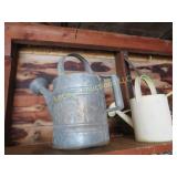 galvanized sprinkling can w nozzle & another small