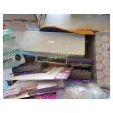 2 sets hair rollers unused panty hose pump bottles