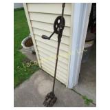 rare antique hand crank weed trimmer