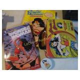 wonder woman coloring & comic book tin & pin