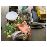 vintage floral decor kitchen metalware tupperware