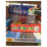 assorted games pegs & Jokers Brown county monopoly