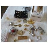 costume jewelry earrings pins ring charms