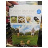 wooden lawn dice new in box