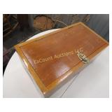 vintage wood box divided inside