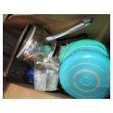 assorted cookware pans shakers