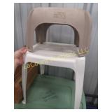 step stool & small plastic side patio table