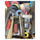 trowels assorted tape new caulk brushes misc