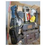 tool belt riveter grease gun GPS misc