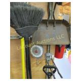 dust pan 2 brooms shovel hanging scale