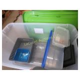 covered tote w other totes containers